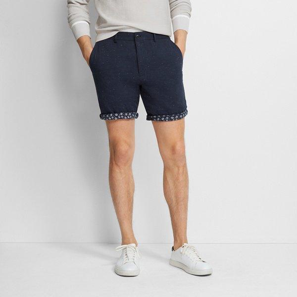 Club Monaco Navy Multi Maddox 9 Double-faced Short