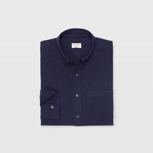 Club Monaco Color Blue Flannel Solid Shirt