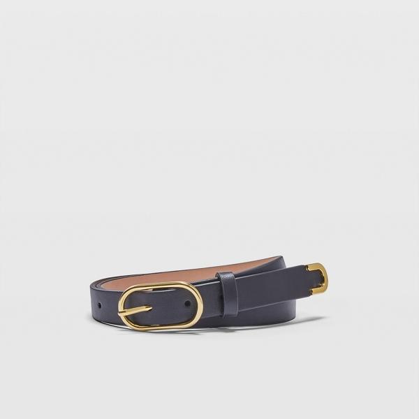 Club Monaco Oval Buckle Leather Belt