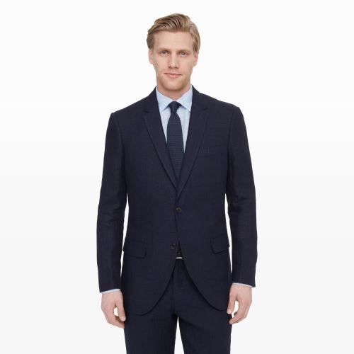 Club Monaco Color Blue Grant Houndstooth Blazer
