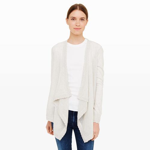 Club Monaco Color White Betoole Cashmere Cardigan
