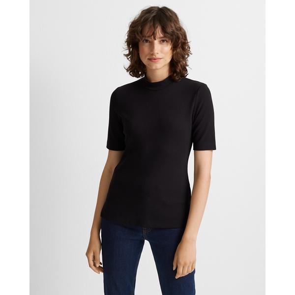 Club Monaco Mock Neck Short Sleeve Tee