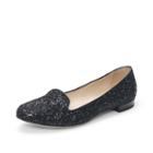 Club Monaco Color Black Mackenzie Glitter Slipper In Size 39.5