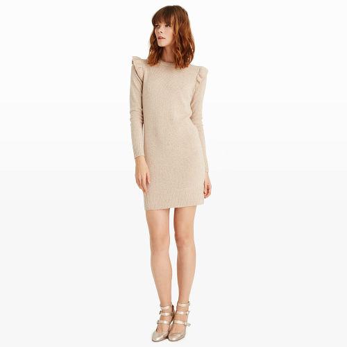 Club Monaco Color Pale Oatmeal Evern Sweater Dress