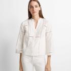 Club Monaco Color White Donyale Eyelet Top