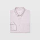 Club Monaco Color Pink Slim Linen Houndstooth Shirt