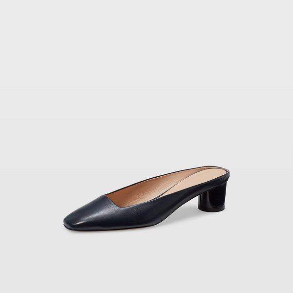 Club Monaco Navy Aveena Leather Mule