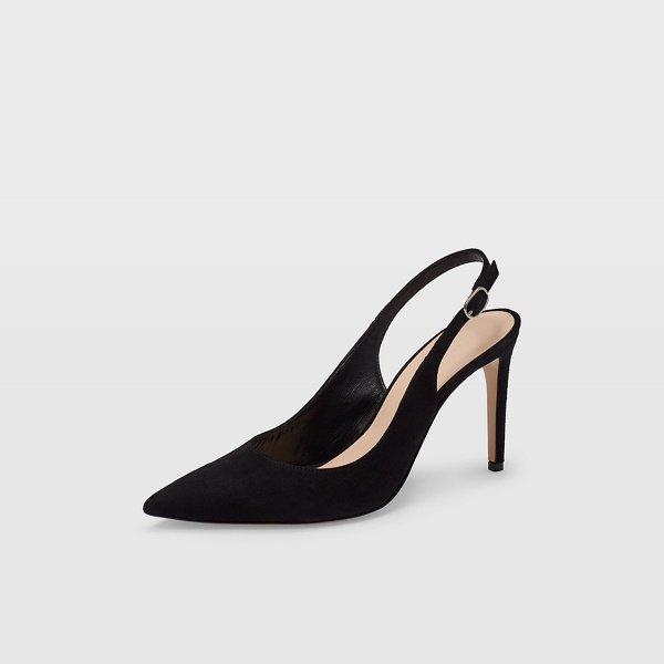 Club Monaco Black Reejina Suede Sling Pump