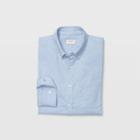 Club Monaco Color Blue Slim Flannel Solid Shirt