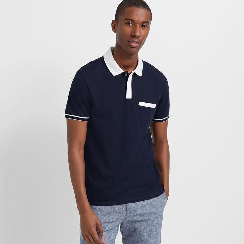 Club Monaco Color Blue Welt Pocket Polo