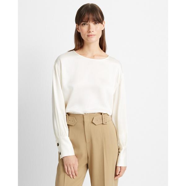 Club Monaco Sake Silk Balloon Sleeve Top