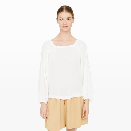 Club Monaco Color White Bryda Silk Top In Size S