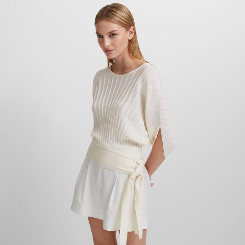 Club Monaco Color White Armadilla Merino Sweater