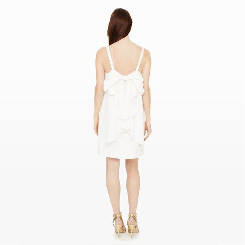 Club Monaco Color White Davie Bow Cocktail Dress In Size 12