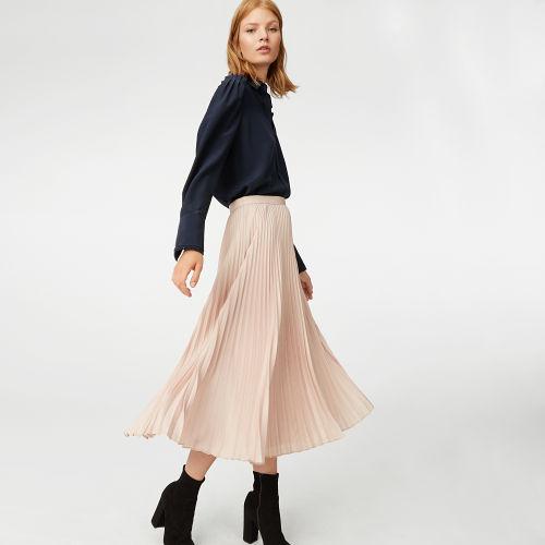 Club Monaco Color Gold Annina Pleated Skirt