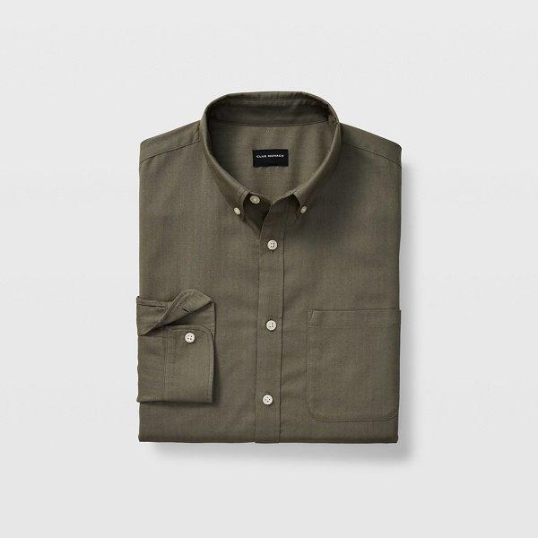 Club Monaco Thyme Slim Herringbone Flannel Shirt