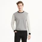 Club Monaco Color Grey Color-block Crew Sweater