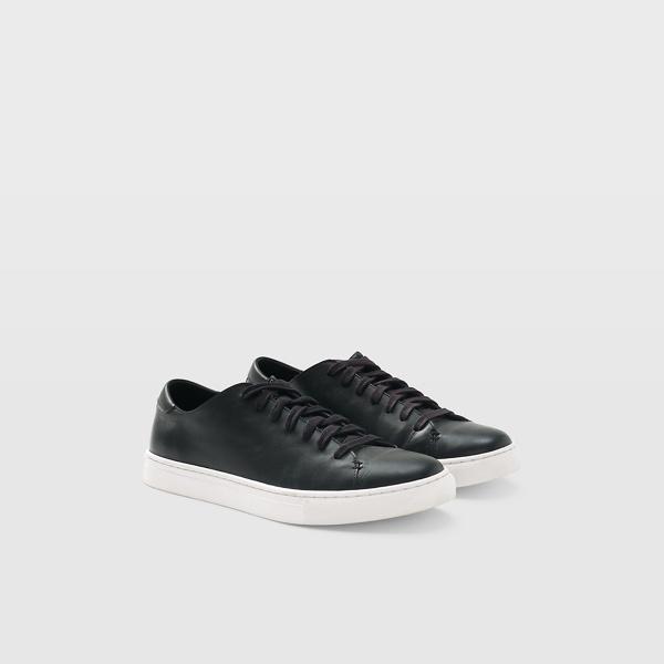 Black Club Monaco Leather Sneaker