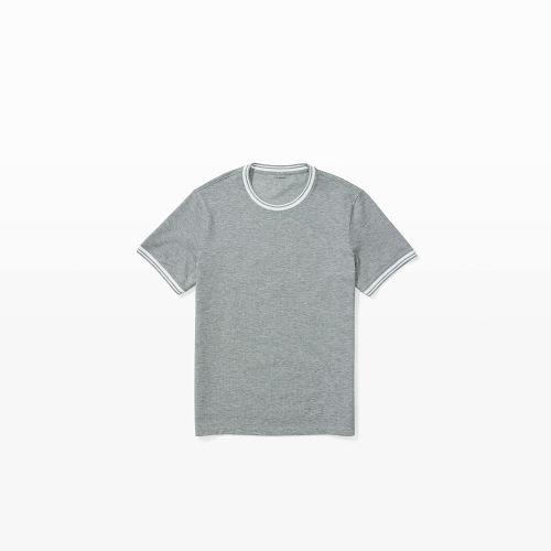 Club Monaco Color Grey Tipped Pique Crew