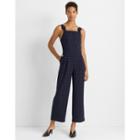 Club Monaco Navy/white Self-buckle Jumpsuit