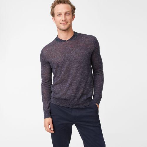 Club Monaco Color Blue Bomber-neck Sweater