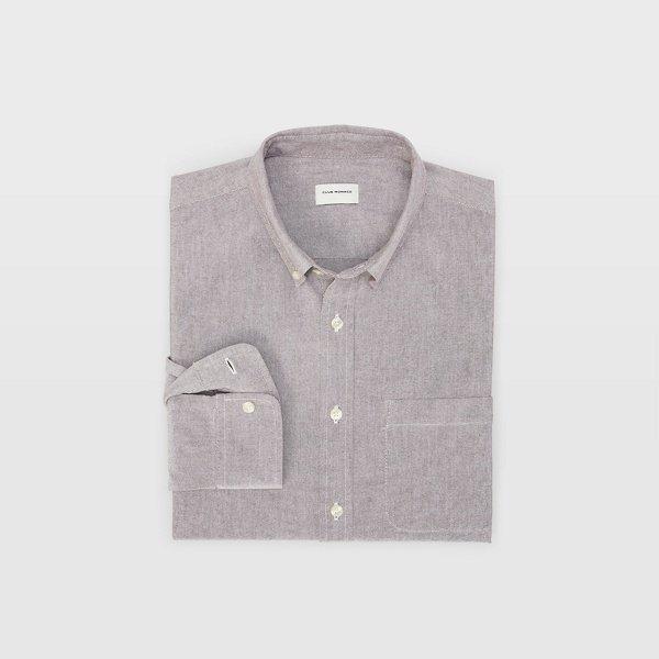 Club Monaco Purple Oxford Solid Shirt