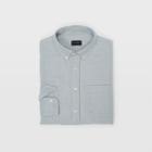 Club Monaco Robin Blue Slim Solid Double-faced Shirt