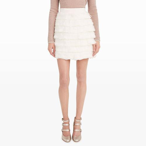 Club Monaco Color White Fidelma Feather Skirt