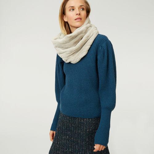Club Monaco Color Grey Evangah Faux Fur Snood