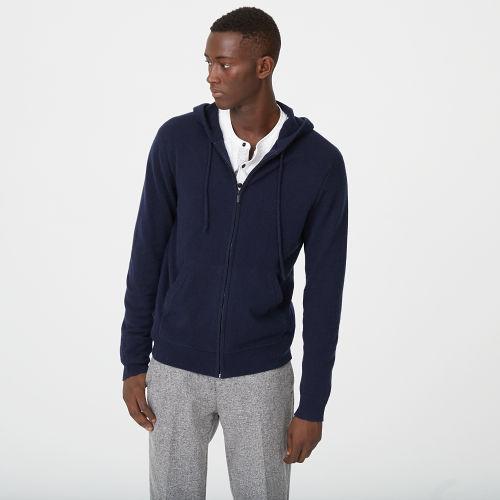 Club Monaco Color Blue Cashmere Hoodie