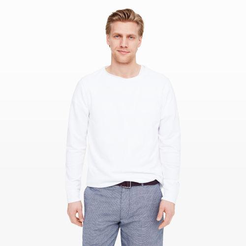 Club Monaco Color White Open-neck Crew