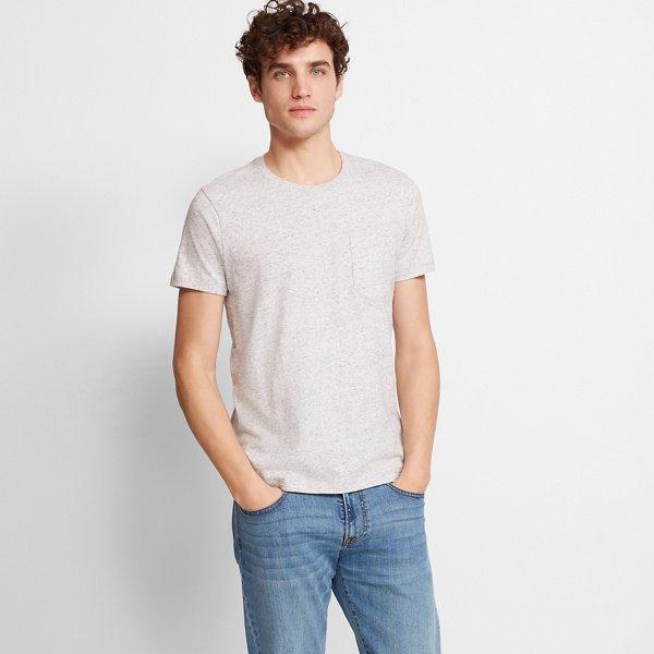 Club Monaco Heather Grey Williams Pocket Crew
