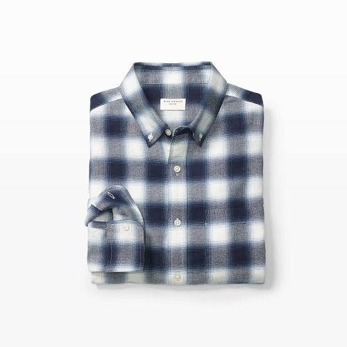 Club Monaco Color Maritime Navy Multi Slim Winter Ombre Shirt