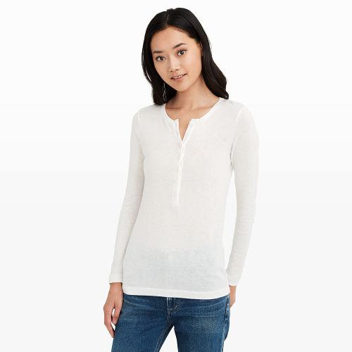 Club Monaco Color White Sauyna Henley