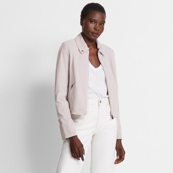 Club Monaco Desert Stone Anreannah Suede Jacket