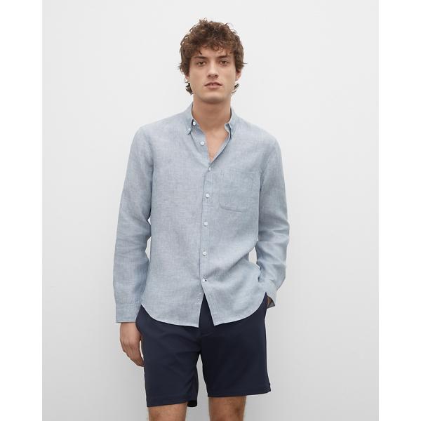 Club Monaco Slim Cross Dyed Linen Shirt