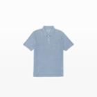 Club Monaco Color Blue Short Sleeve Linen Polo