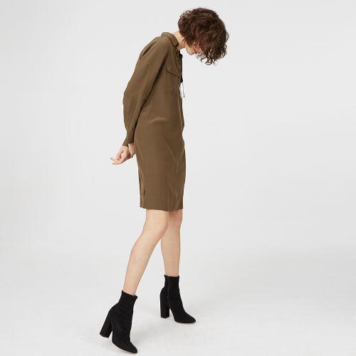 Club Monaco Color Green Calyer Silk Dress