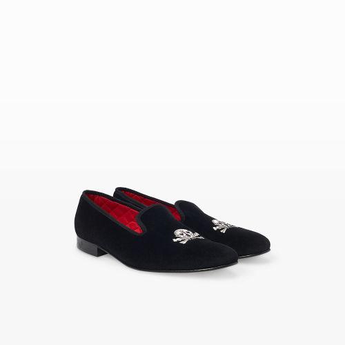 Club Monaco Color Black Tricker's Skull Slipper