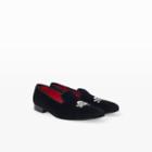 Club Monaco Color Black Tricker's Skull Slipper