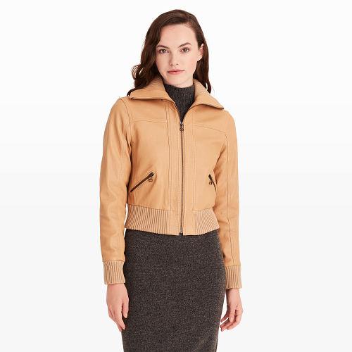 Club Monaco Collection Color Brown Darja Bomber Jacket