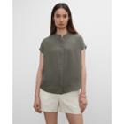 Club Monaco Silk Front Placket Shirt