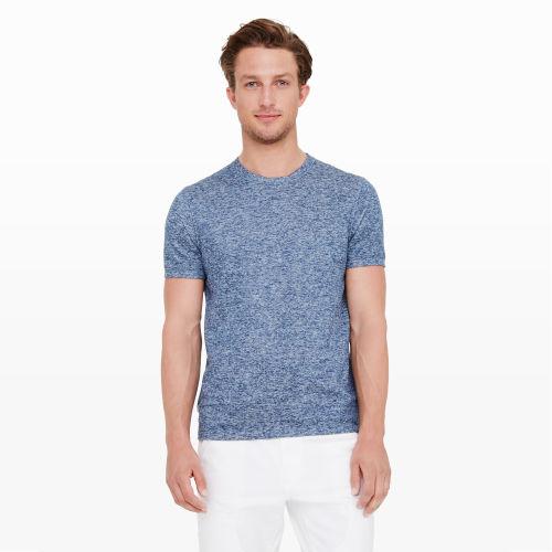 Club Monaco Color Blue Linen Sweatshirt Tee