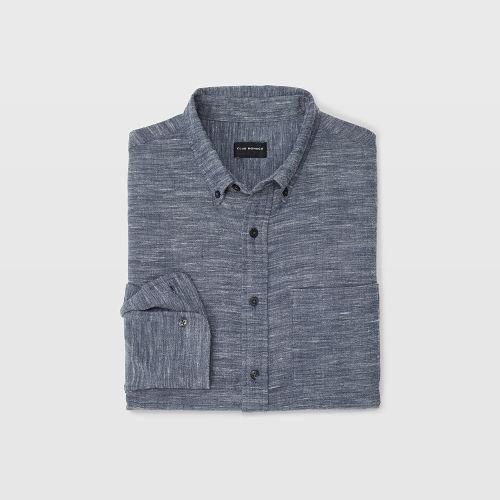 Club Monaco Color Blue Slim Mlange Shirt