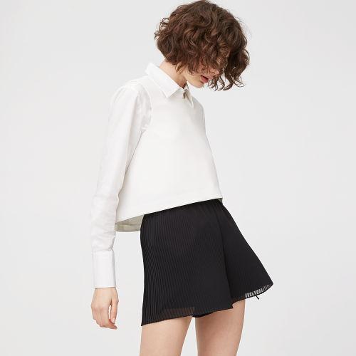 Club Monaco Color Black Katya Pleated Short
