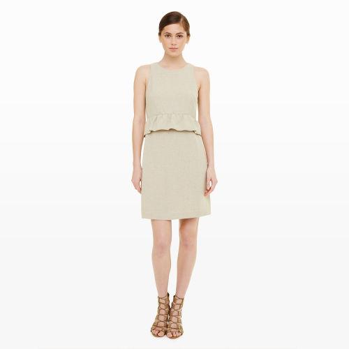 Club Monaco Color White Tyrena Ruffle Sheath Dress