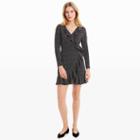 Club Monaco Color Black Vontella Ruffle Wrap Dress