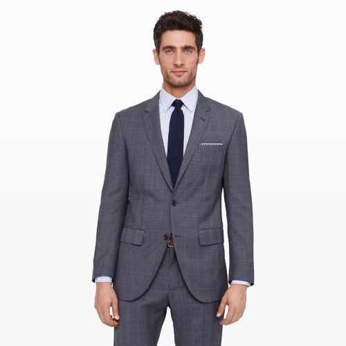 Club Monaco Color Grey Wright Plaid Suit Jacket