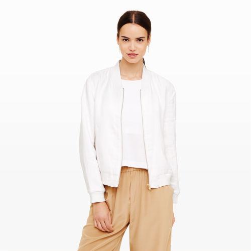 Club Monaco Color White Tobi Linen Jacket