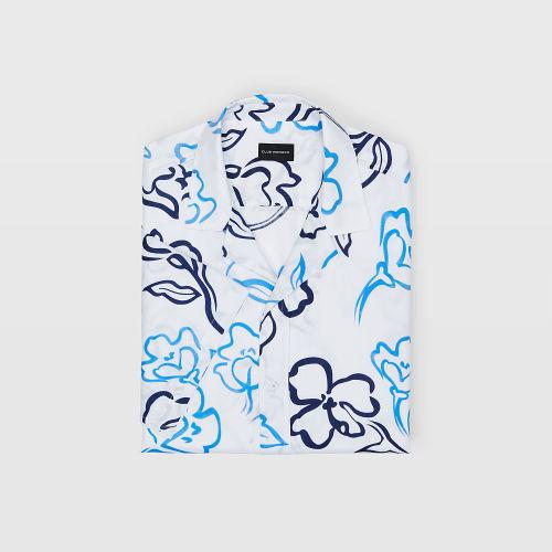 Club Monaco Camp Collar Jardin Bloom Shirt